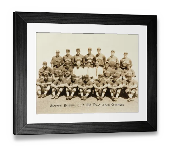 Framed Print : Beaumont Baseball Club 1932 - Texas League Champions Framed Print : Beaumont Baseball Club 1932 - Texas League Champions