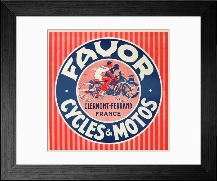 Framed Print : Favor Cycles & Motos Framed Print : Favor Cycles & Motos