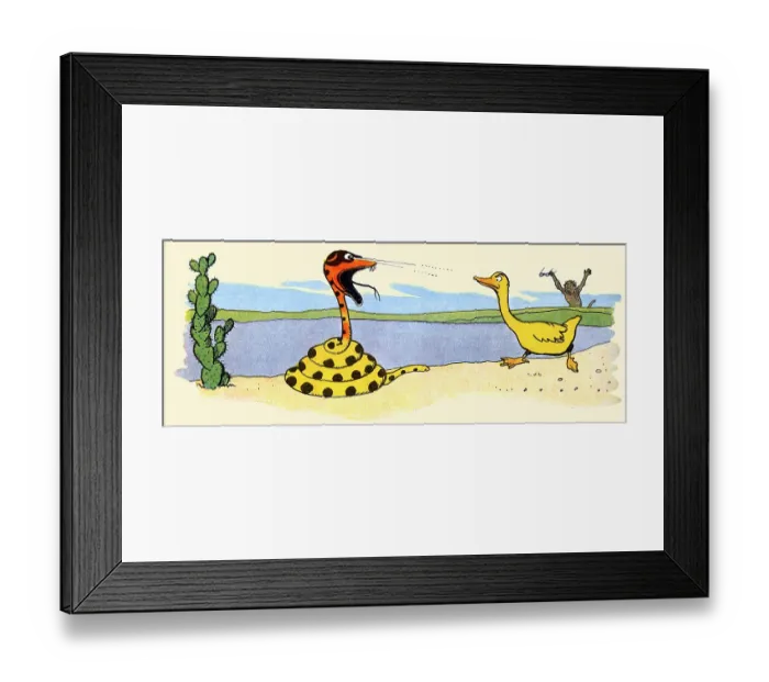 Framed Print : Snake tries to Hypnotize Gedeon Framed Print : Snake tries to Hypnotize Gedeon