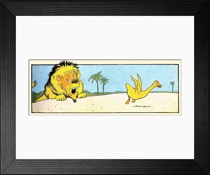 Framed Print : Lion Chases Gedeon Framed Print : Lion Chases Gedeon