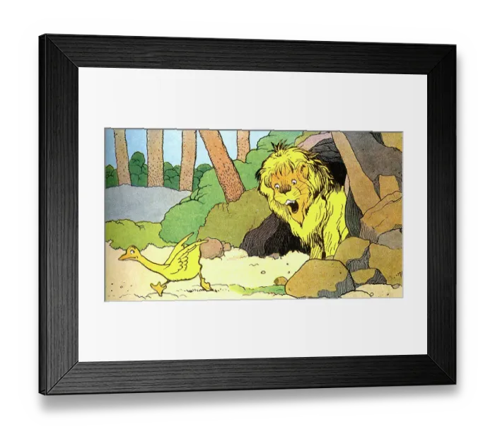 Framed Print : Lion Scares Gedeon Framed Print : Lion Scares Gedeon