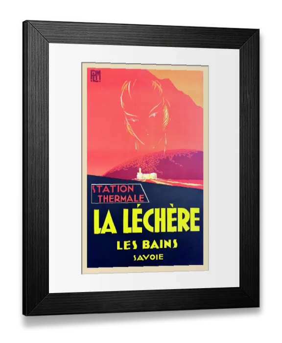 Framed Print : La Léchère Les Bains - Station Thermale Savoie