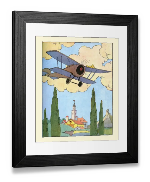 Framed Print : Gedeon Catches a Ride on an Airplane