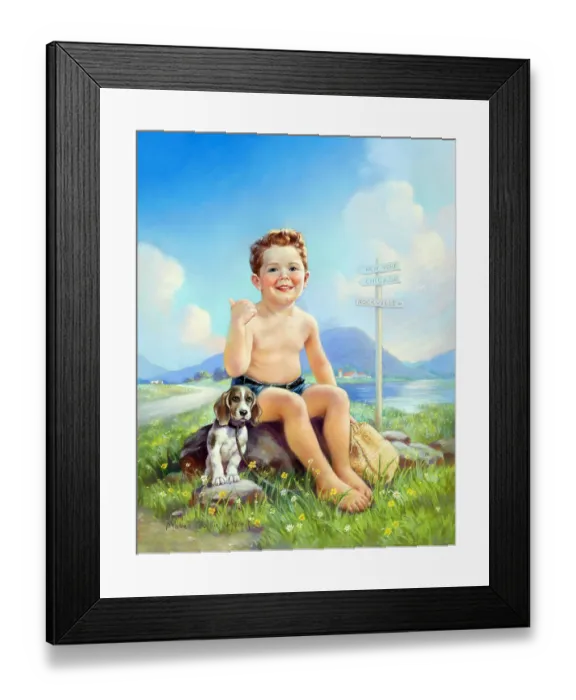 Framed Print : The Little Hitchiker
