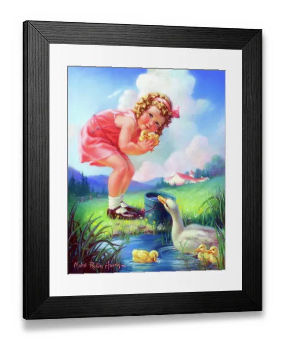 Framed Print : Holding a Duckling Framed Print : Holding a Duckling