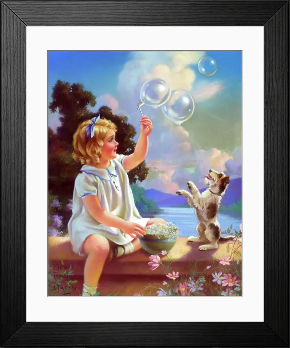 Framed Print : Blowing Bubbles Framed Print : Blowing Bubbles