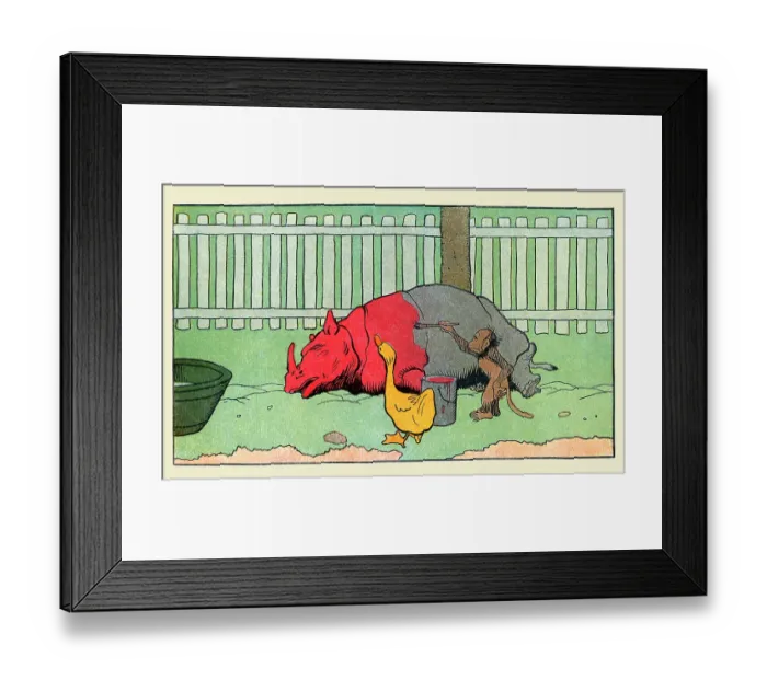 Framed Print : Painting the Rhinocerous Framed Print : Painting the Rhinocerous
