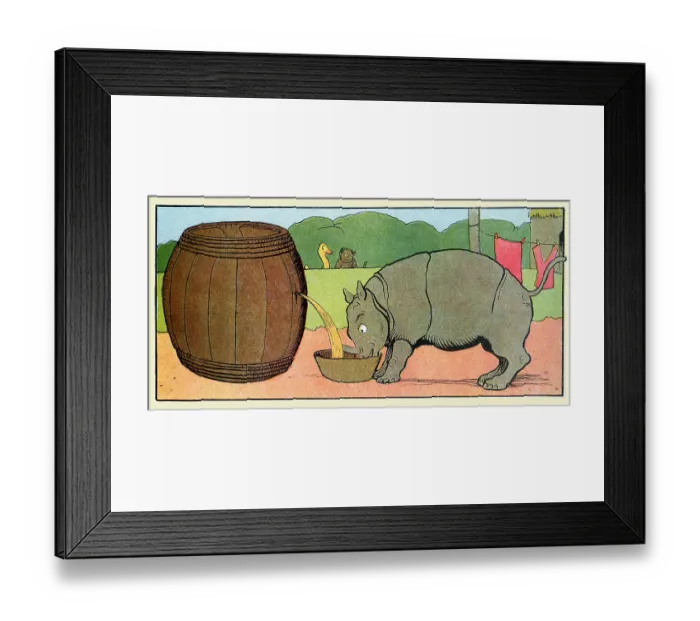 Framed Print : Rhino Drinks Framed Print : Rhino Drinks