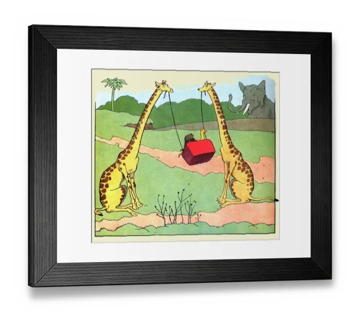 Framed Print : Giraffe Swing