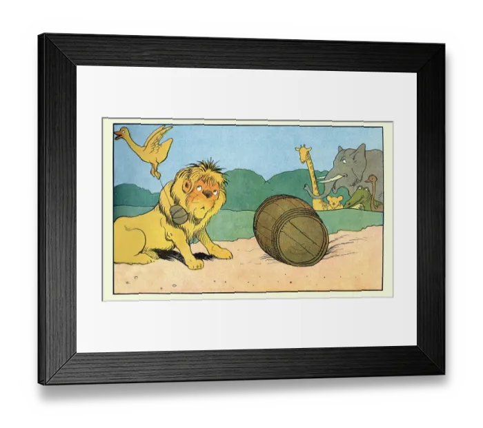 Framed Print : Springing the Trap on Lion Framed Print : Springing the Trap on Lion