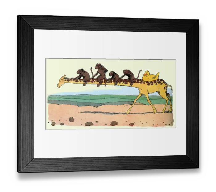 Framed Print : Gedeon Enlists Giraffe as a Bus Framed Print : Gedeon Enlists Giraffe as a Bus