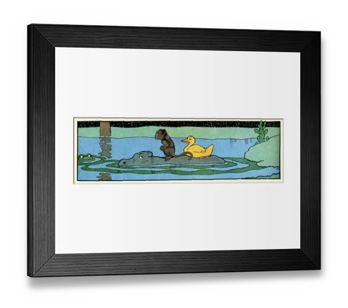 Framed Print : Gedeon and Monkey Hitch a Ride Framed Print : Gedeon and Monkey Hitch a Ride
