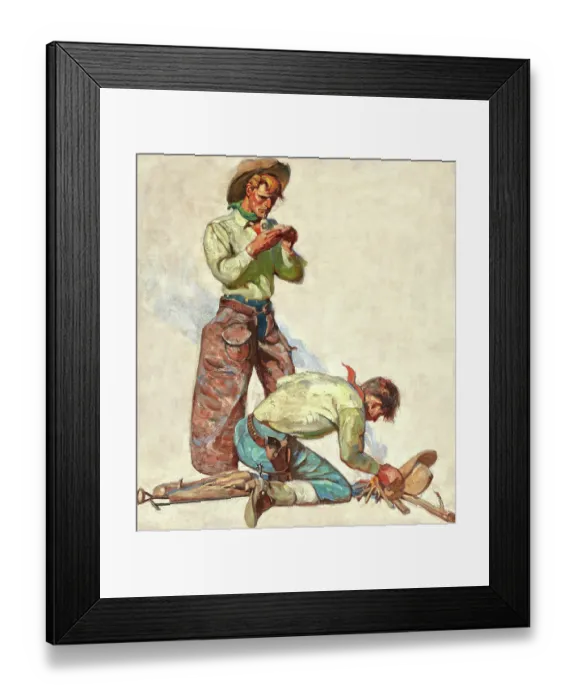 Framed Print : Cowboy Campfire Framed Print : Cowboy Campfire