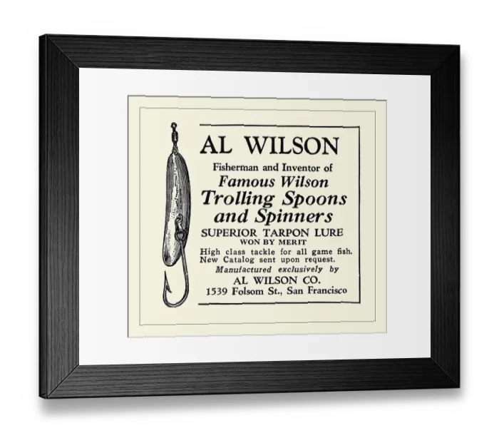 Framed Print : Al Wilson Trolling Spoons and Spinners Framed Print : Al Wilson Trolling Spoons and Spinners