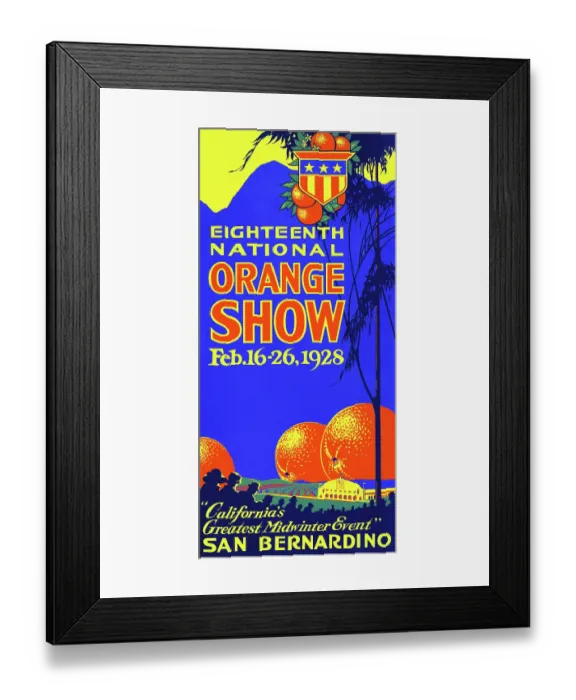 Framed Print : Eighteenth National Orange Show Framed Print : Eighteenth National Orange Show