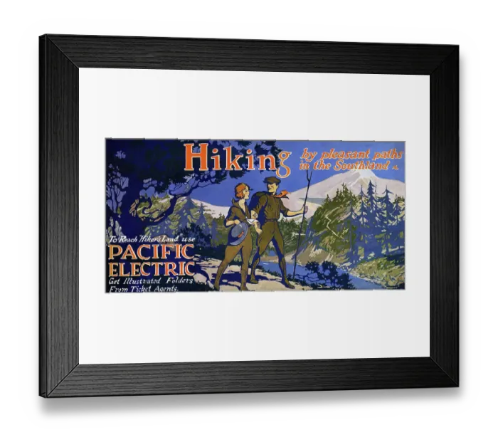 Framed Print : Hiking by pleasant paths in the Southland Framed Print : Hiking by pleasant paths in the Southland