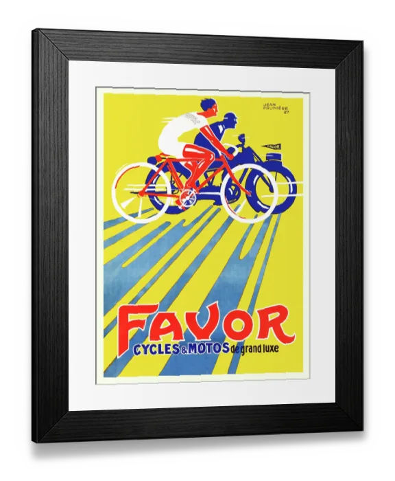 Framed Print : Favor Cycles & Motos Framed Print : Favor Cycles & Motos