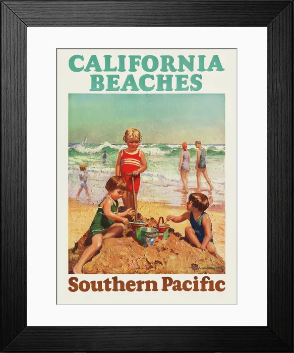 Framed Print : California beaches, Southern Pacific Framed Print : California beaches, Southern Pacific