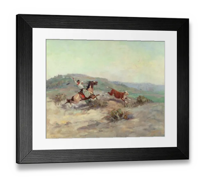 Framed Print : Roping Cattle Framed Print : Roping Cattle