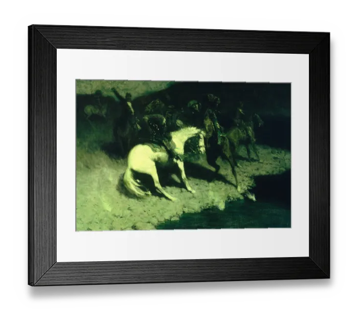 Framed Print : Fired On. Frederic Sackrider Remington (October 4 Framed Print : Fired On. Frederic Sackrider Remington (October 4