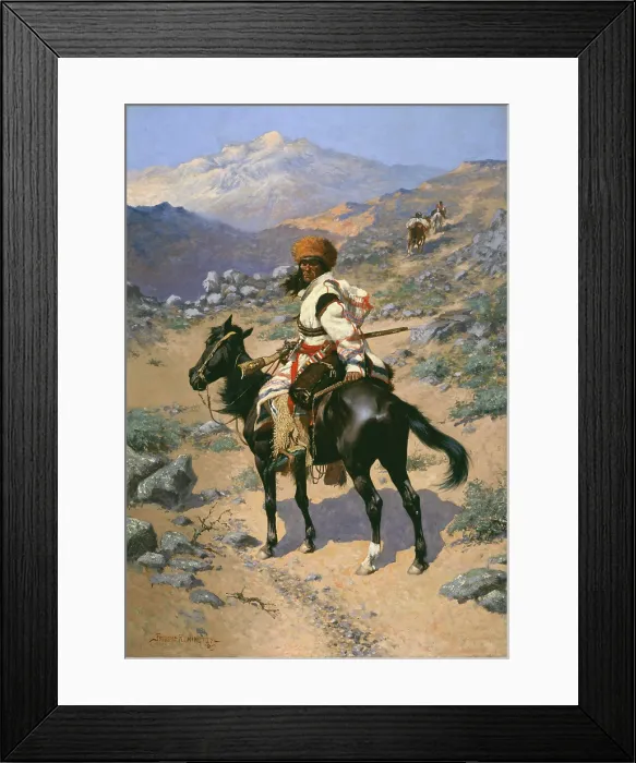 Framed Print : An indian trapper Framed Print : An indian trapper