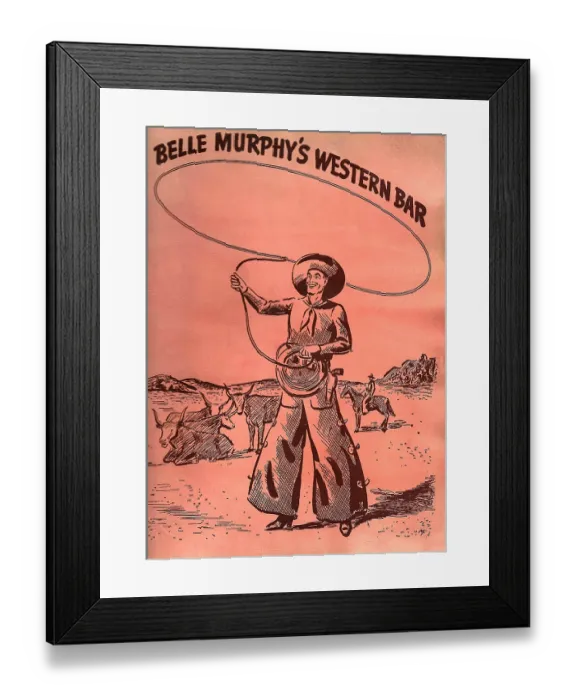 Framed Print : Belle Murphy's Western Bar Framed Print : Belle Murphy's Western Bar