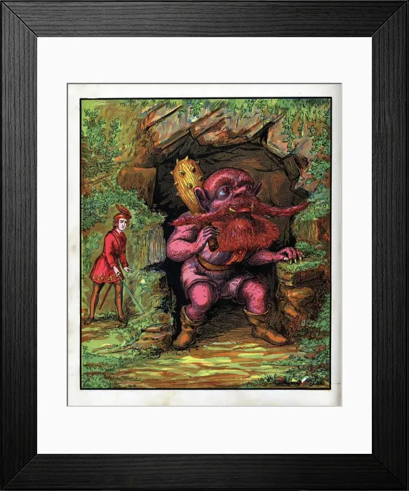 Framed Print : Sneaking up on the Cave Giant