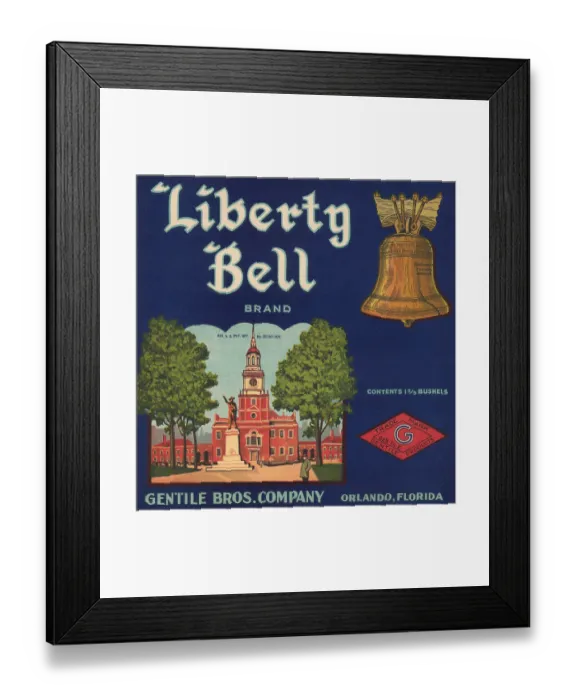 Framed Print : Liberty Bell Brand