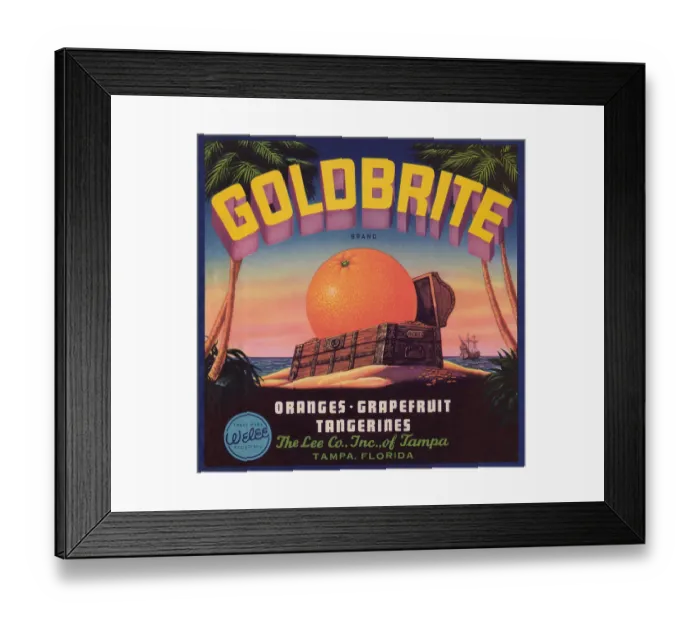 Framed Print : Goldbrite Brand