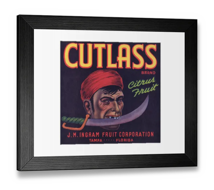 Framed Print : Cutlass Brand Framed Print : Cutlass Brand