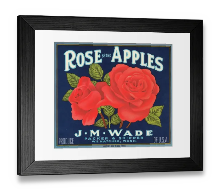 Framed Print : Rose Brand Apples Framed Print : Rose Brand Apples