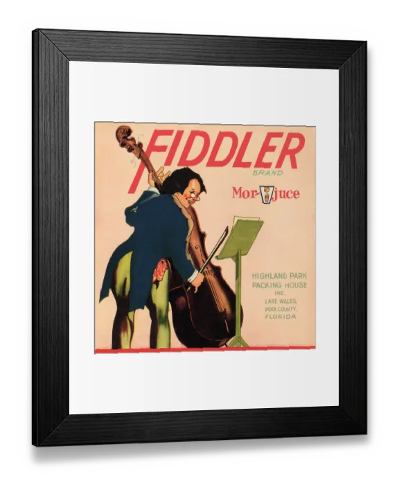 Framed Print : Fiddler Brand Framed Print : Fiddler Brand