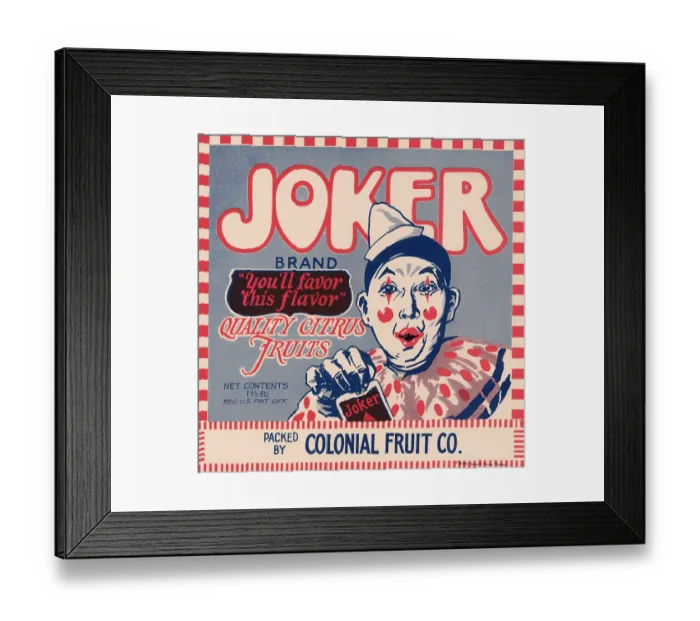 Framed Print : Joker Brand Framed Print : Joker Brand
