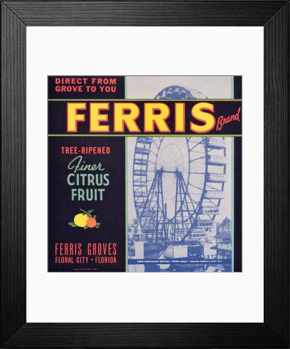 Framed Print : Ferris Brand Framed Print : Ferris Brand