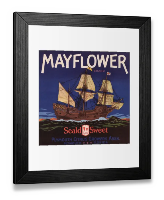Framed Print : Mayflower Brand Framed Print : Mayflower Brand