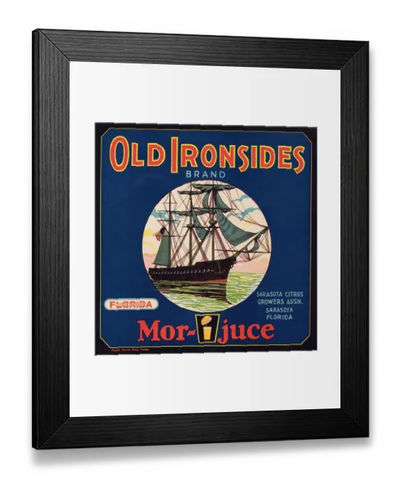 Framed Print : Old Ironsides Brand Framed Print : Old Ironsides Brand