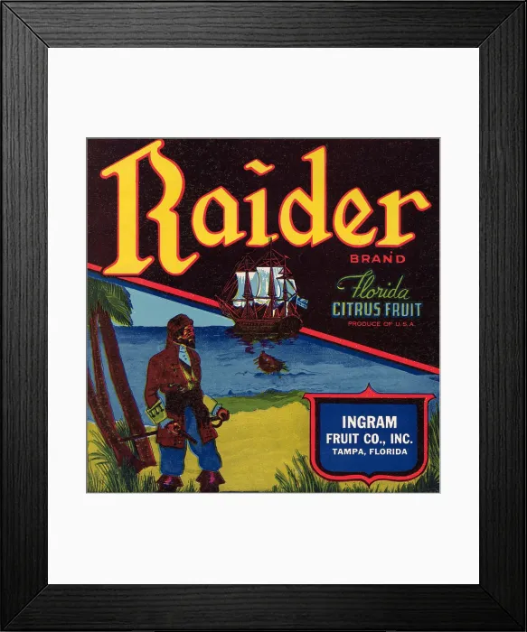 Framed Print : Raider Brand Framed Print : Raider Brand