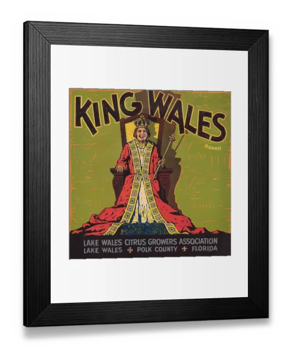 Framed Print : King Wales Brand Framed Print : King Wales Brand