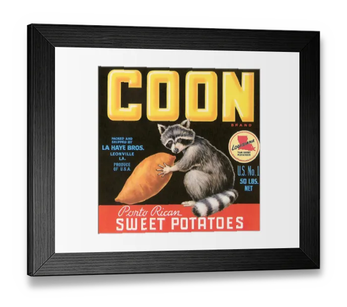 Framed Print : Coon Sweet Potatoes Framed Print : Coon Sweet Potatoes
