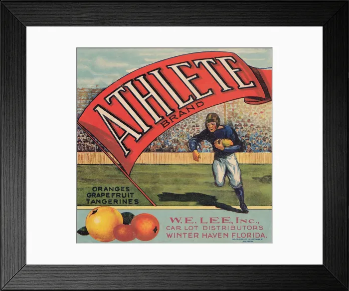Framed Print : Athlete Brand Framed Print : Athlete Brand