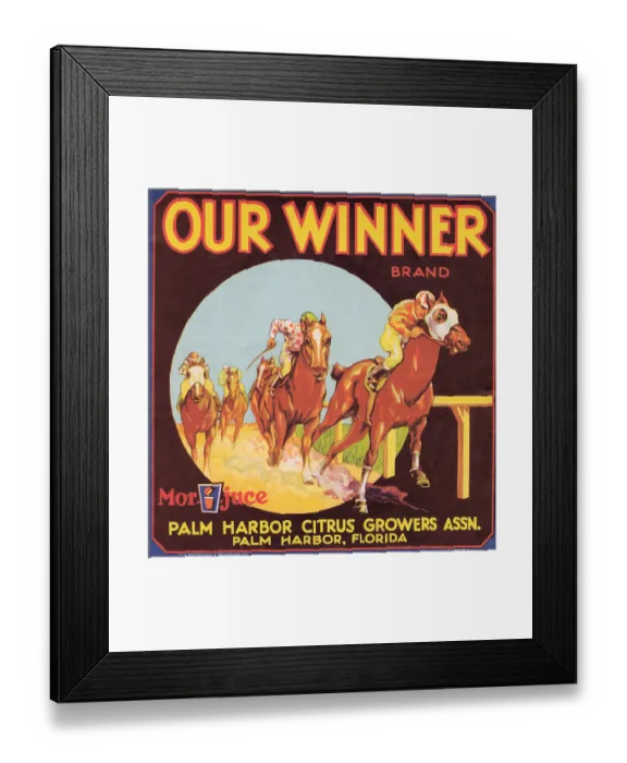 Framed Print : Our Winner Brand Framed Print : Our Winner Brand