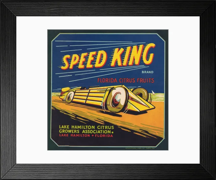 Framed Print : Speed King Florida Citrus Framed Print : Speed King Florida Citrus