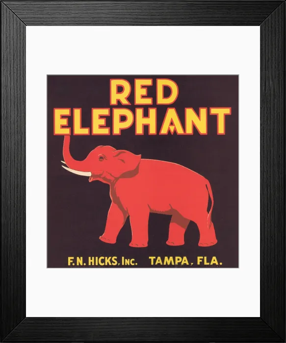 Framed Print : Red Elephant Framed Print : Red Elephant