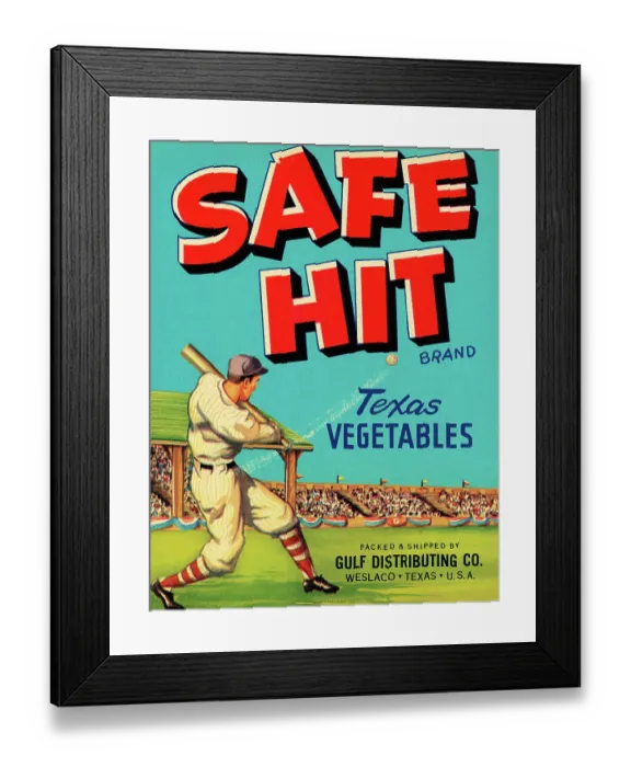 Framed Print : Safe Hit Brand Framed Print : Safe Hit Brand