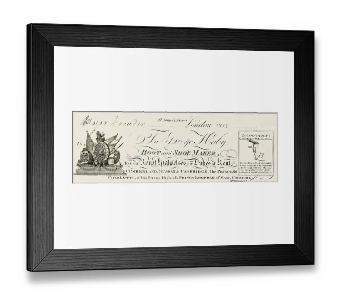 Framed Print : George Hoby Boot and Shoe Maker Framed Print : George Hoby Boot and Shoe Maker