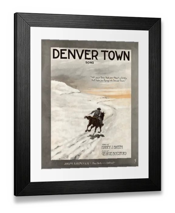 Framed Print : Denver Town Framed Print : Denver Town