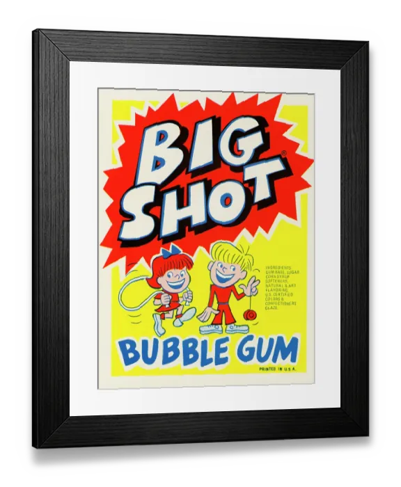 Framed Print : Big Shot Bubble Gum Framed Print : Big Shot Bubble Gum
