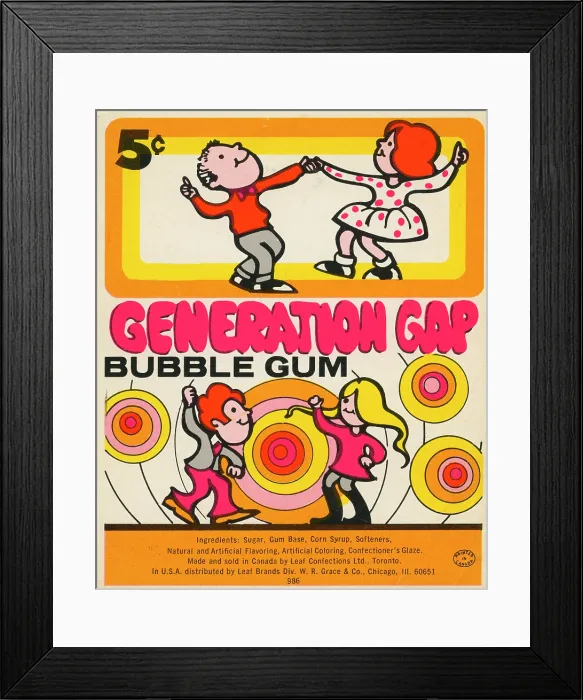 Framed Print : Generation Gap Bubble Gum Framed Print : Generation Gap Bubble Gum