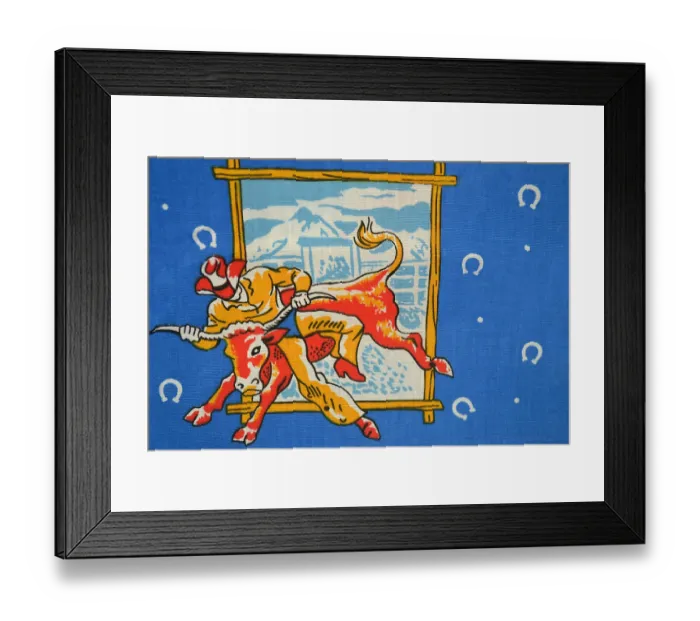 Framed Print : Tackling the Bull Framed Print : Tackling the Bull