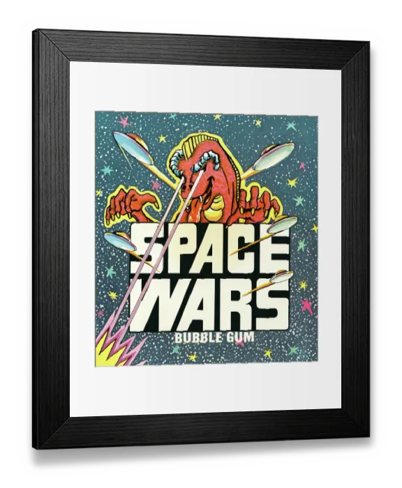 Framed Print : Space Wars Bubble Gum Framed Print : Space Wars Bubble Gum
